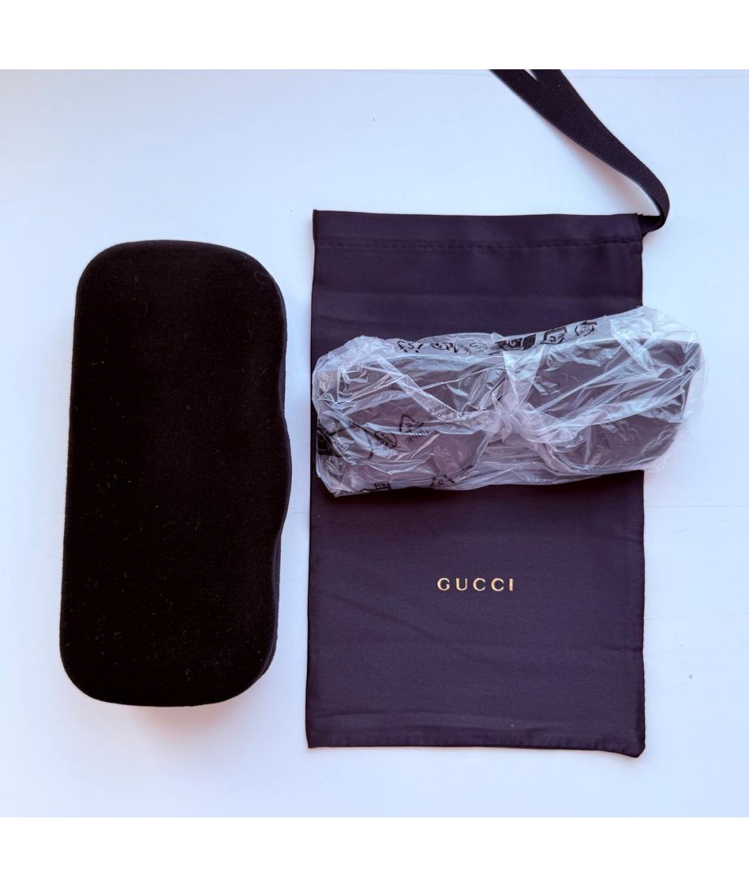 GUCCI Черные пластиковые солнцезащитные очки, фото 4