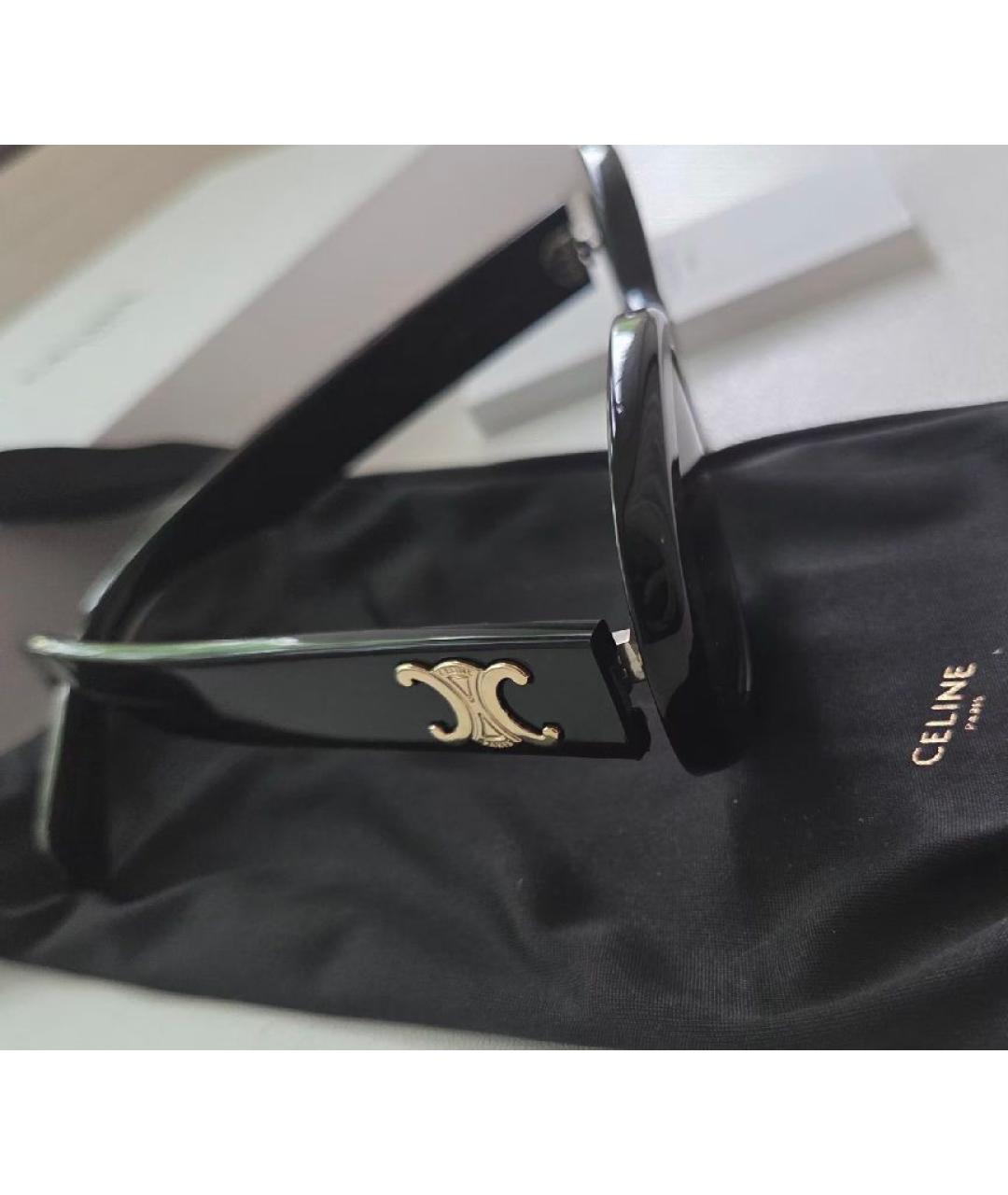 CELINE Черные пластиковые солнцезащитные очки, фото 3