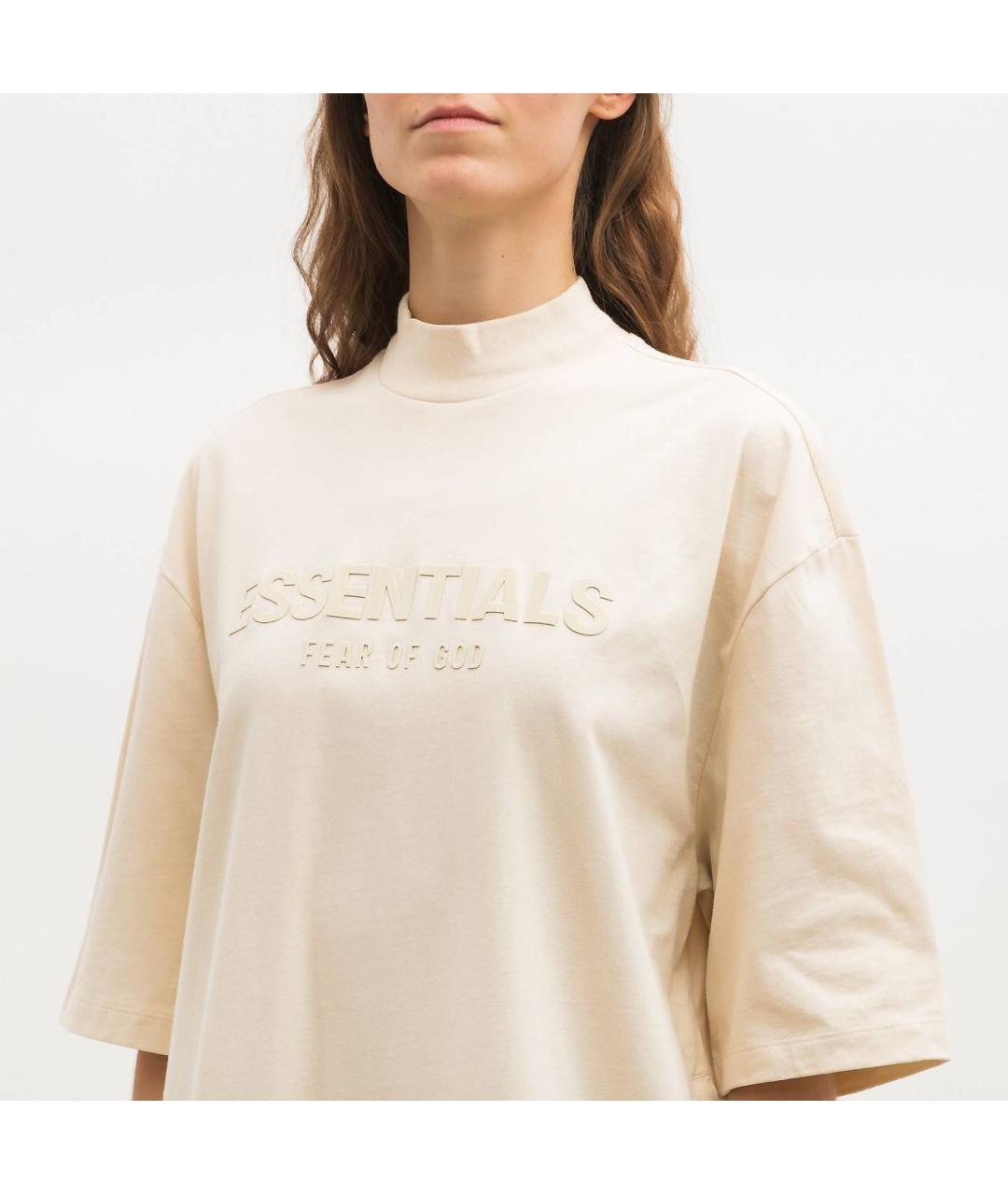 FEAR OF GOD ESSENTIALS Бежевое хлопковое повседневное платье, фото 5