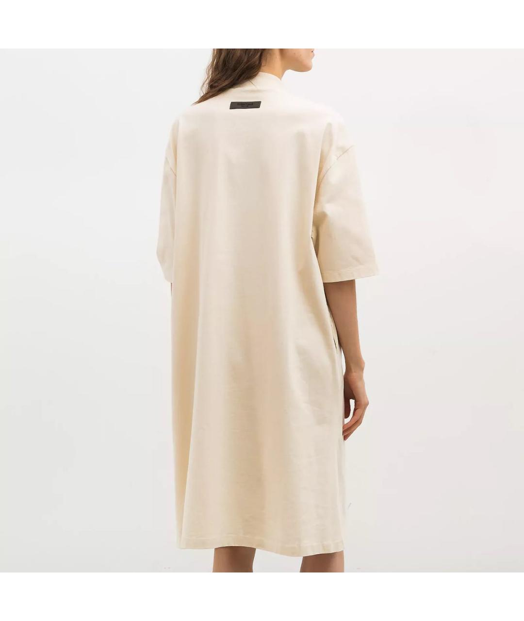FEAR OF GOD ESSENTIALS Бежевое хлопковое повседневное платье, фото 7