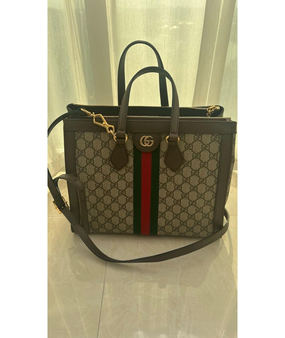 GUCCI Бежевая сумка тоут, фото 6