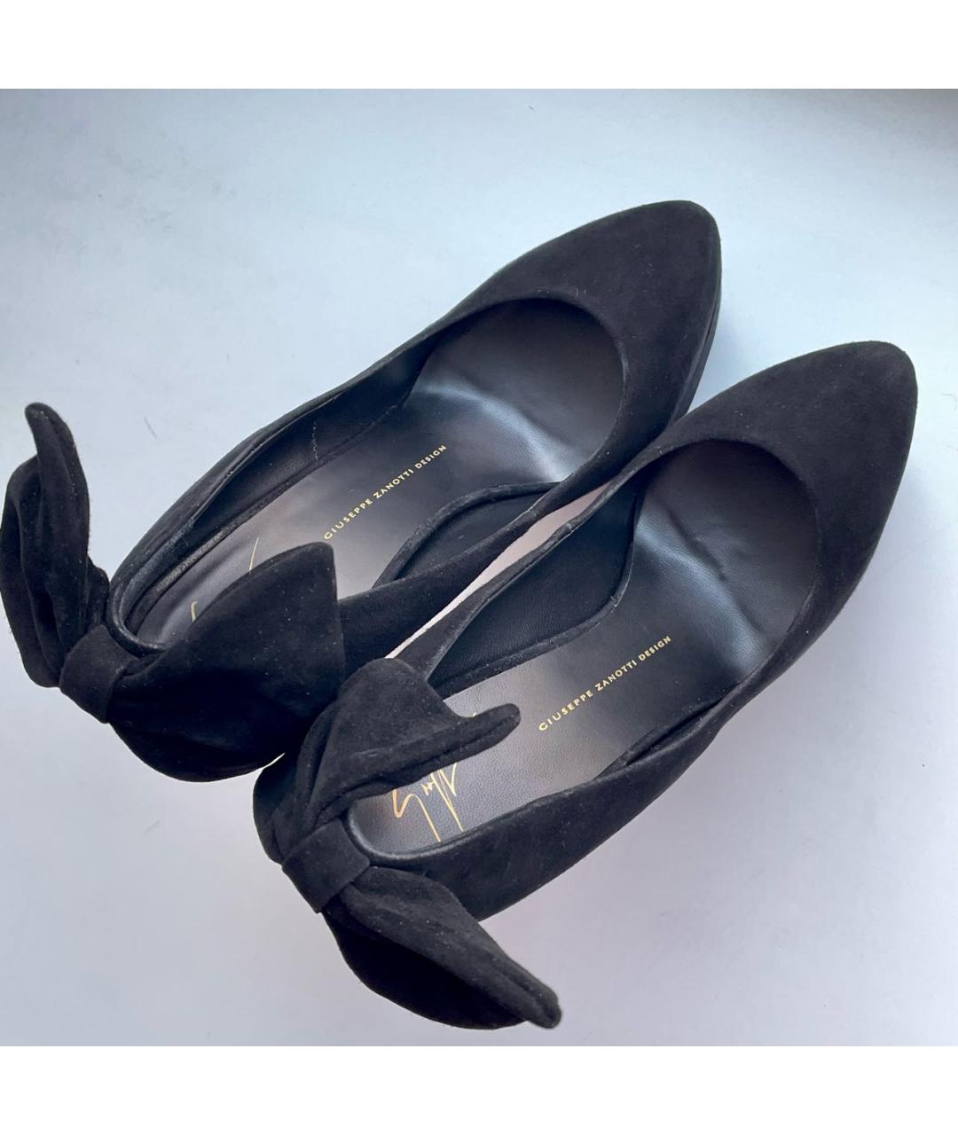 GIUSEPPE ZANOTTI DESIGN Черные замшевые туфли, фото 7