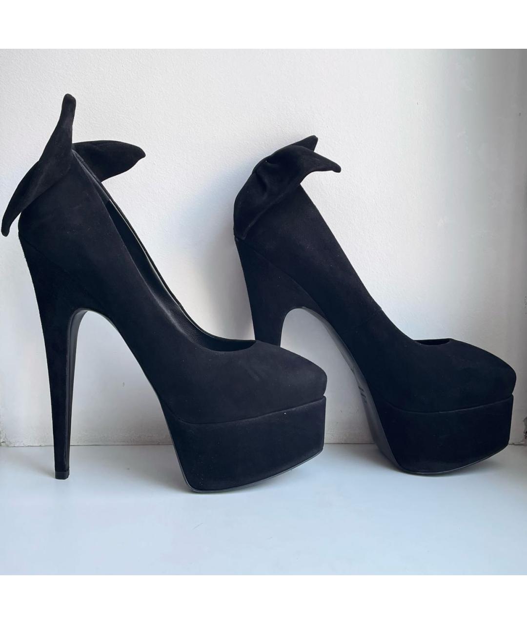 GIUSEPPE ZANOTTI DESIGN Черные замшевые туфли, фото 2