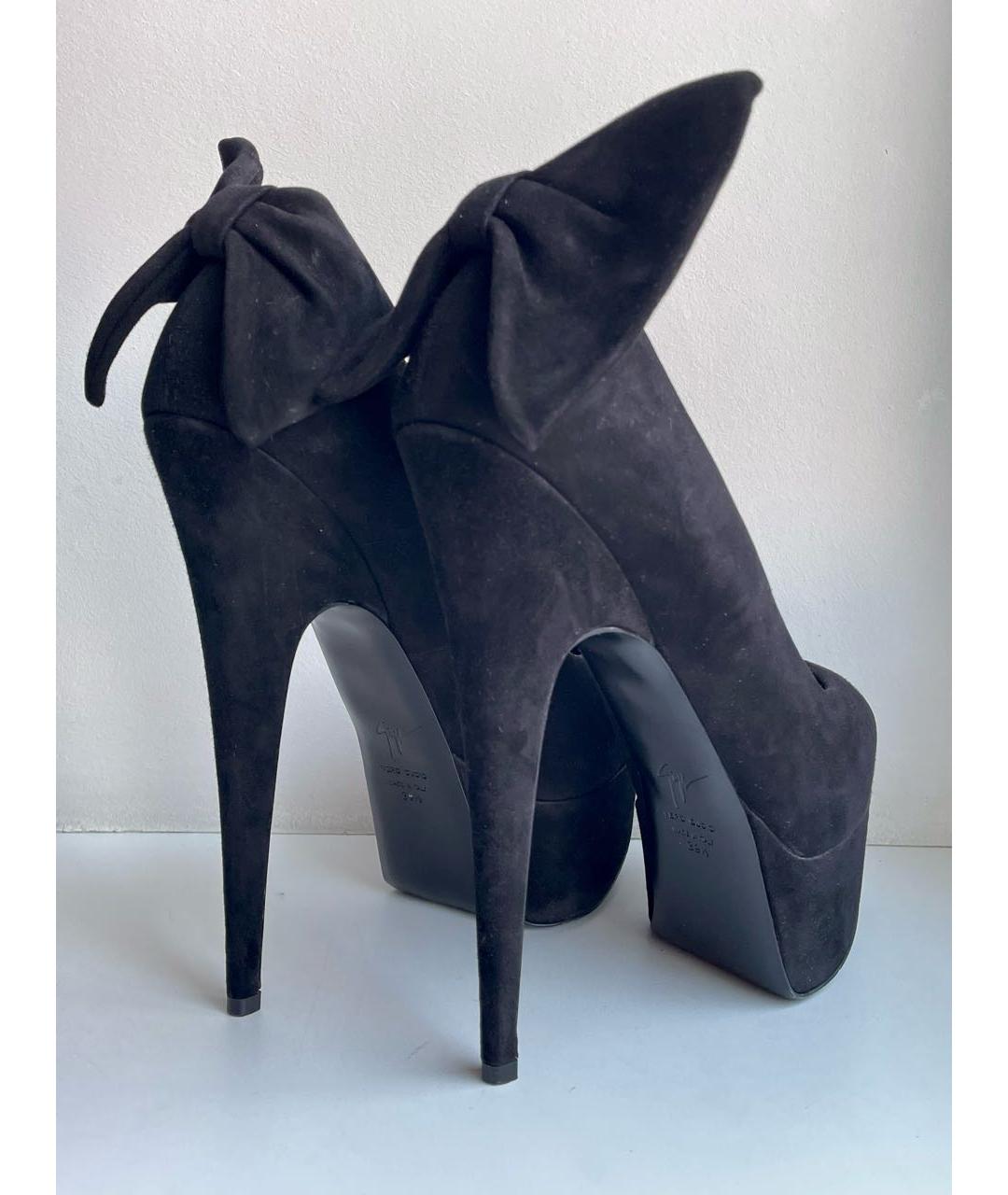 GIUSEPPE ZANOTTI DESIGN Черные замшевые туфли, фото 4