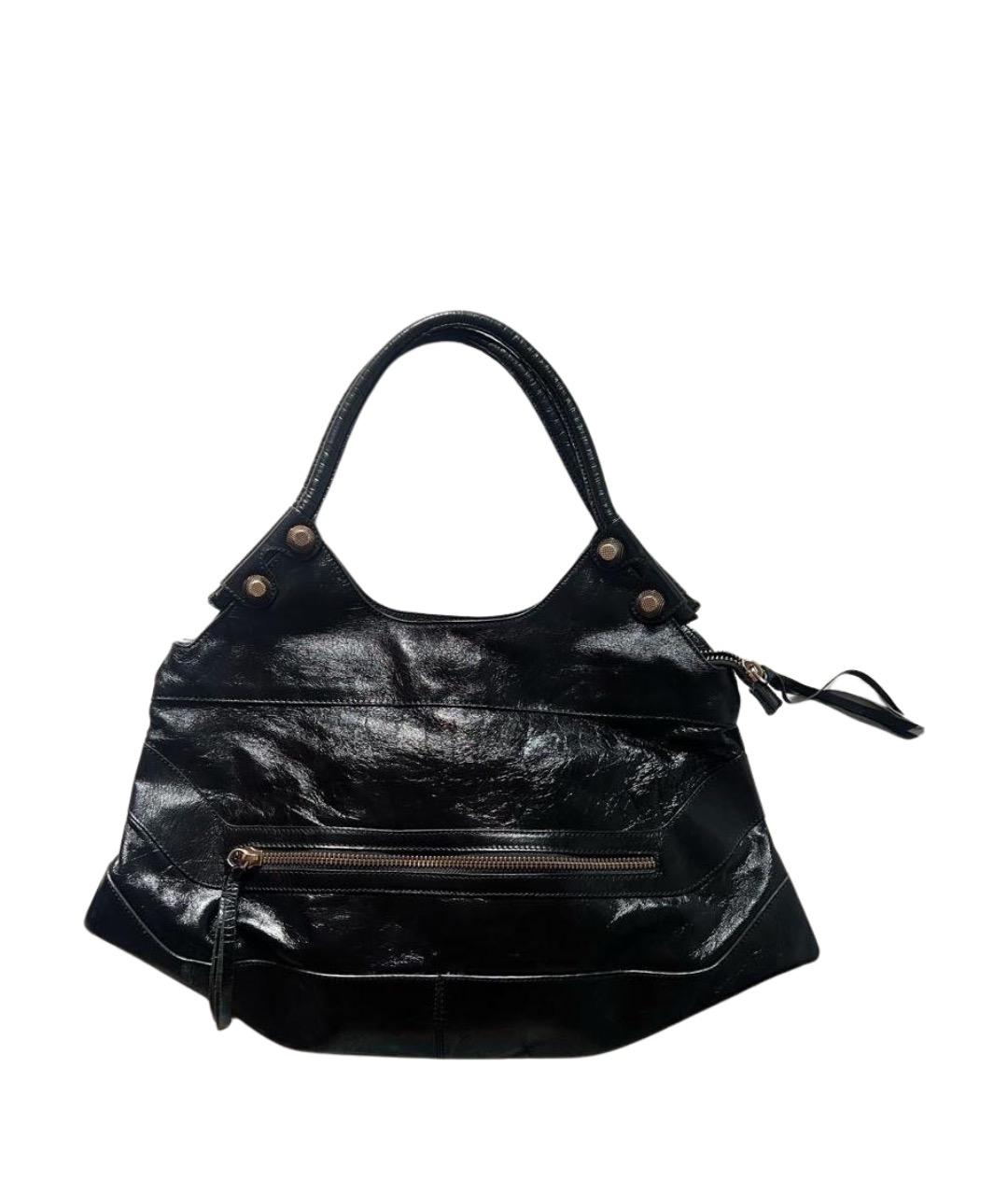 Gianni Chiarini Черная кожаная сумка тоут, фото 1