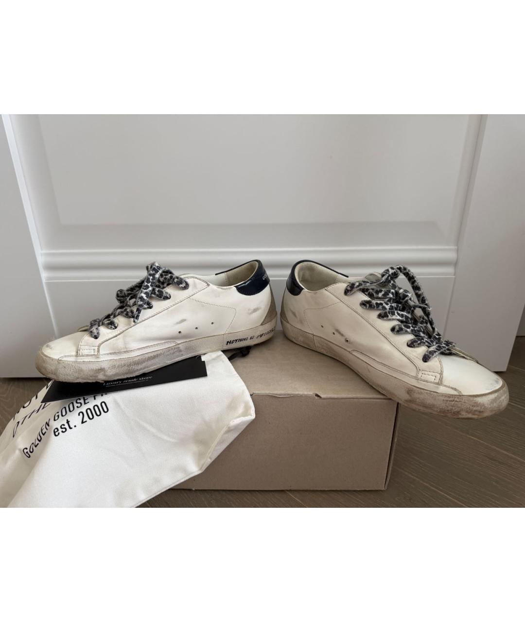 GOLDEN GOOSE DELUXE BRAND Белые кожаные кеды, фото 5