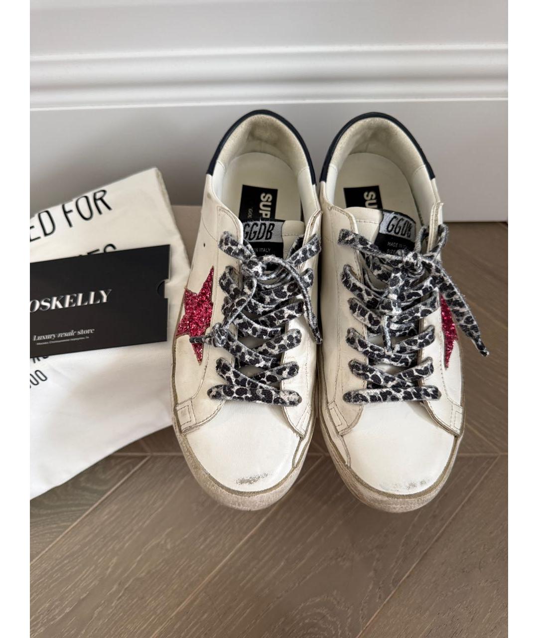 GOLDEN GOOSE DELUXE BRAND Белые кожаные кеды, фото 3
