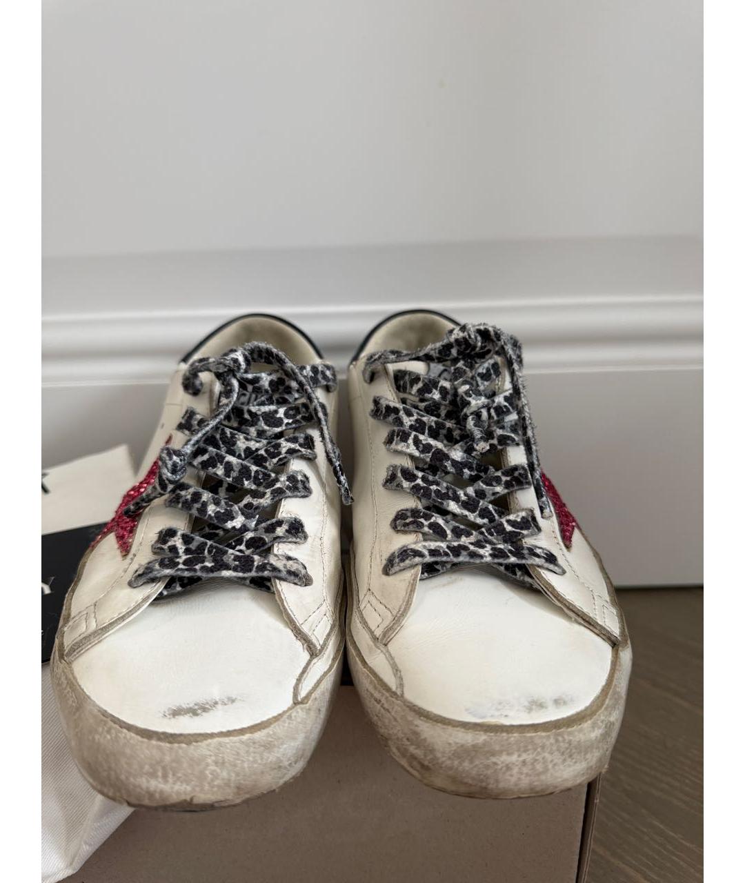 GOLDEN GOOSE DELUXE BRAND Белые кожаные кеды, фото 2
