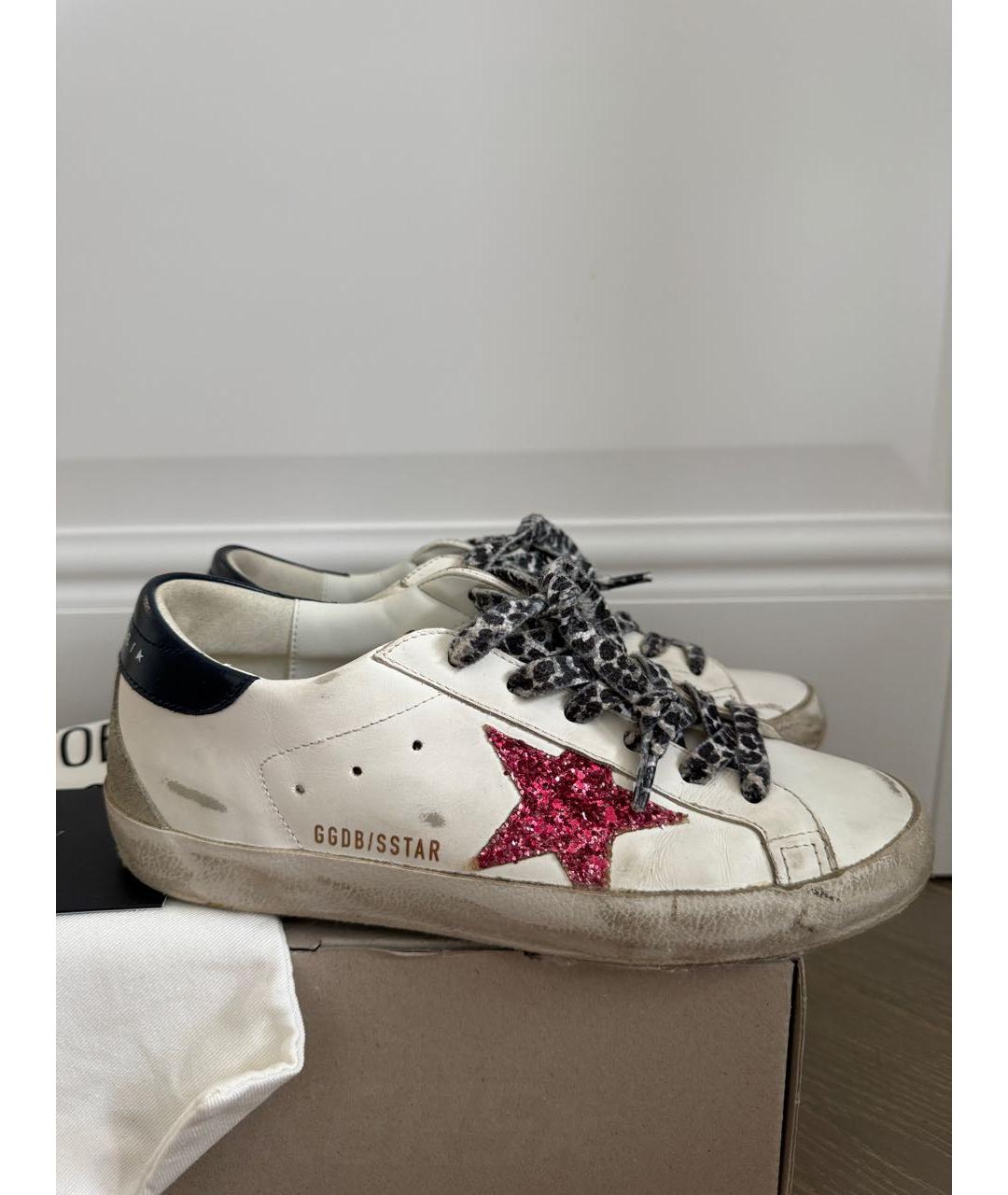 GOLDEN GOOSE DELUXE BRAND Белые кожаные кеды, фото 7