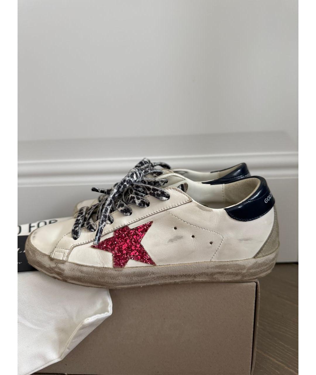 GOLDEN GOOSE DELUXE BRAND Белые кожаные кеды, фото 6