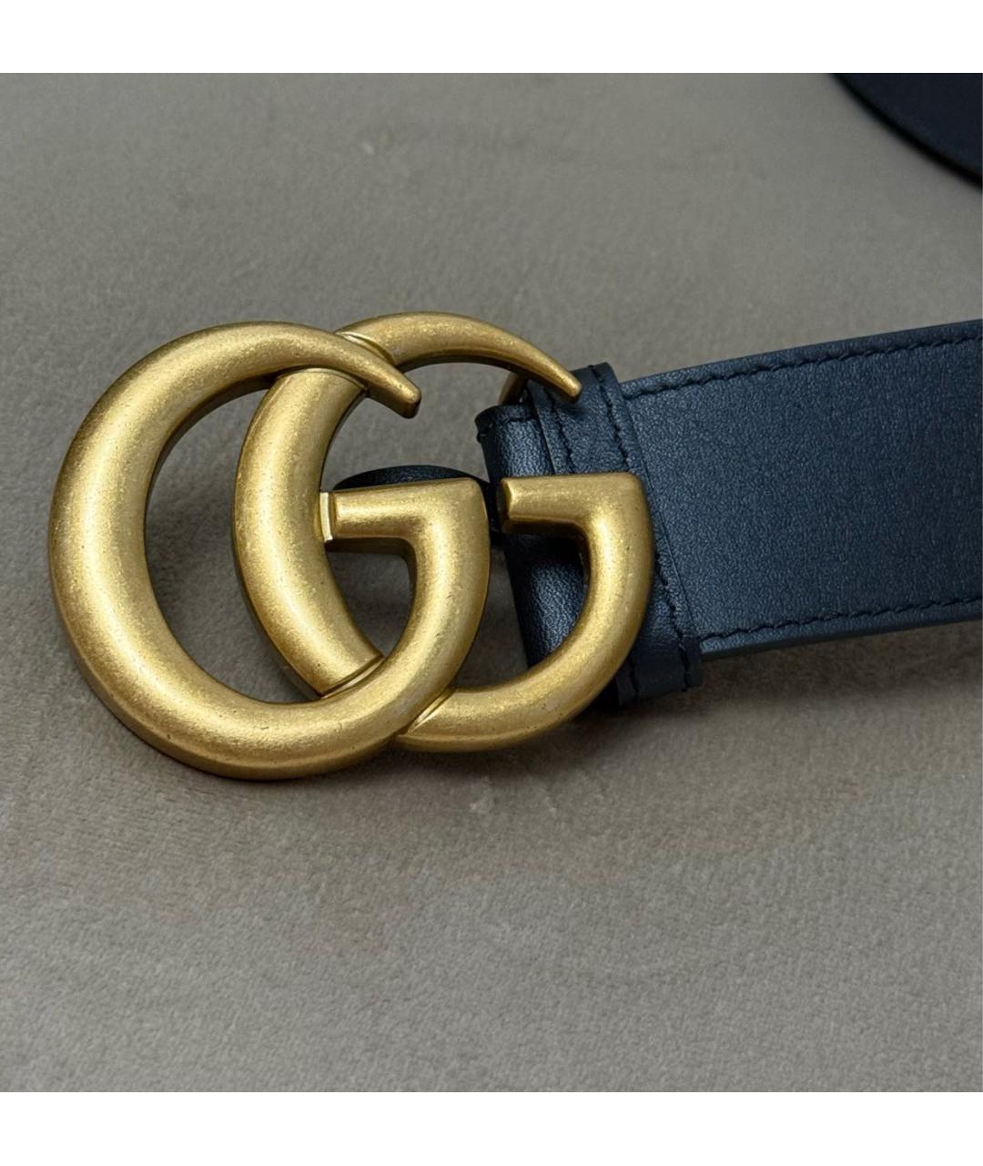 GUCCI Черный кожаный ремень, фото 2