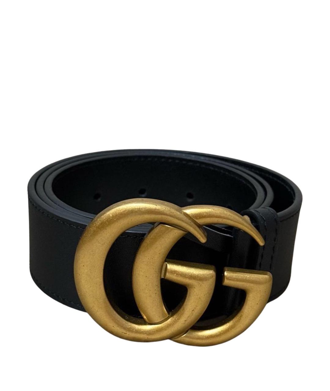 GUCCI Черный кожаный ремень, фото 1