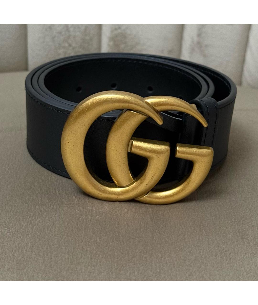 GUCCI Черный кожаный ремень, фото 4
