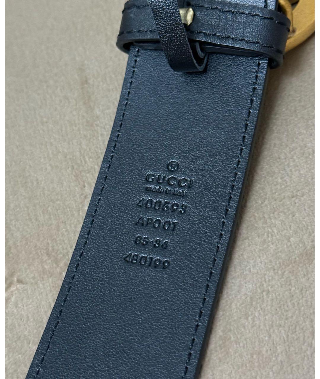 GUCCI Черный кожаный ремень, фото 3
