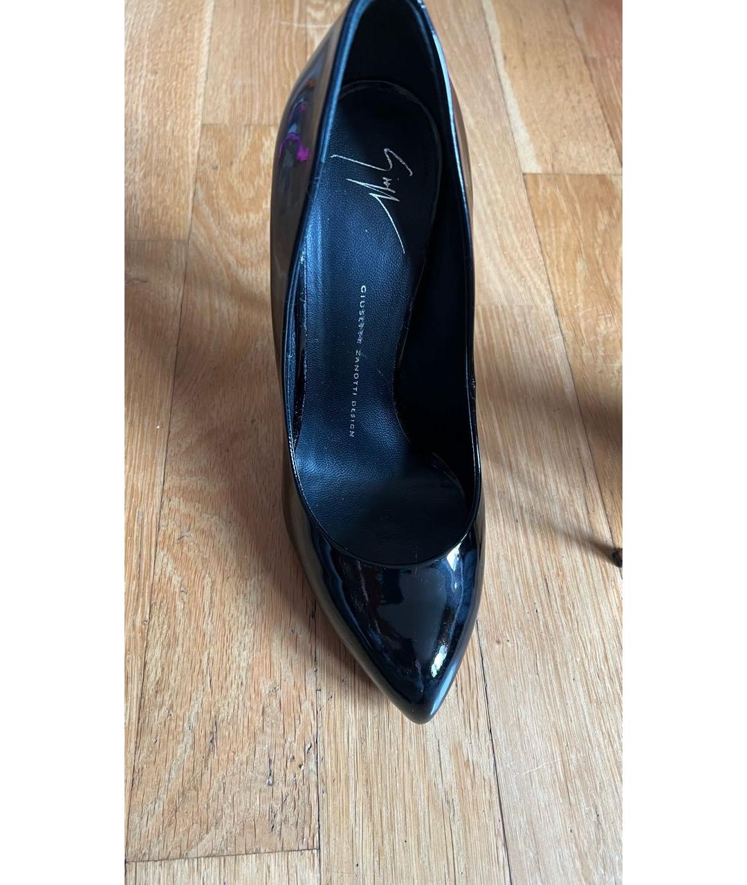 GIUSEPPE ZANOTTI DESIGN Черные туфли из лакированной кожи, фото 2