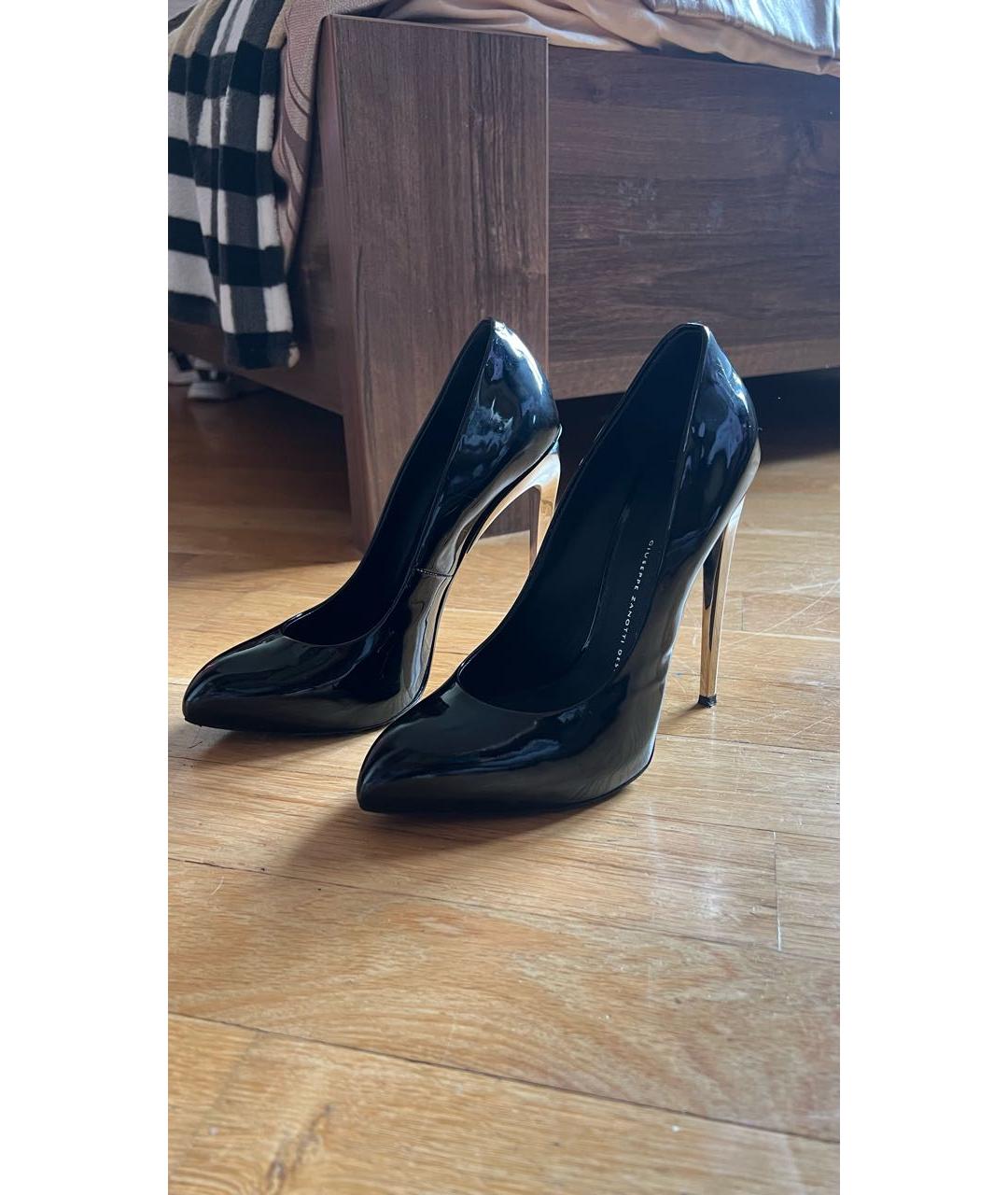 GIUSEPPE ZANOTTI DESIGN Черные туфли из лакированной кожи, фото 5