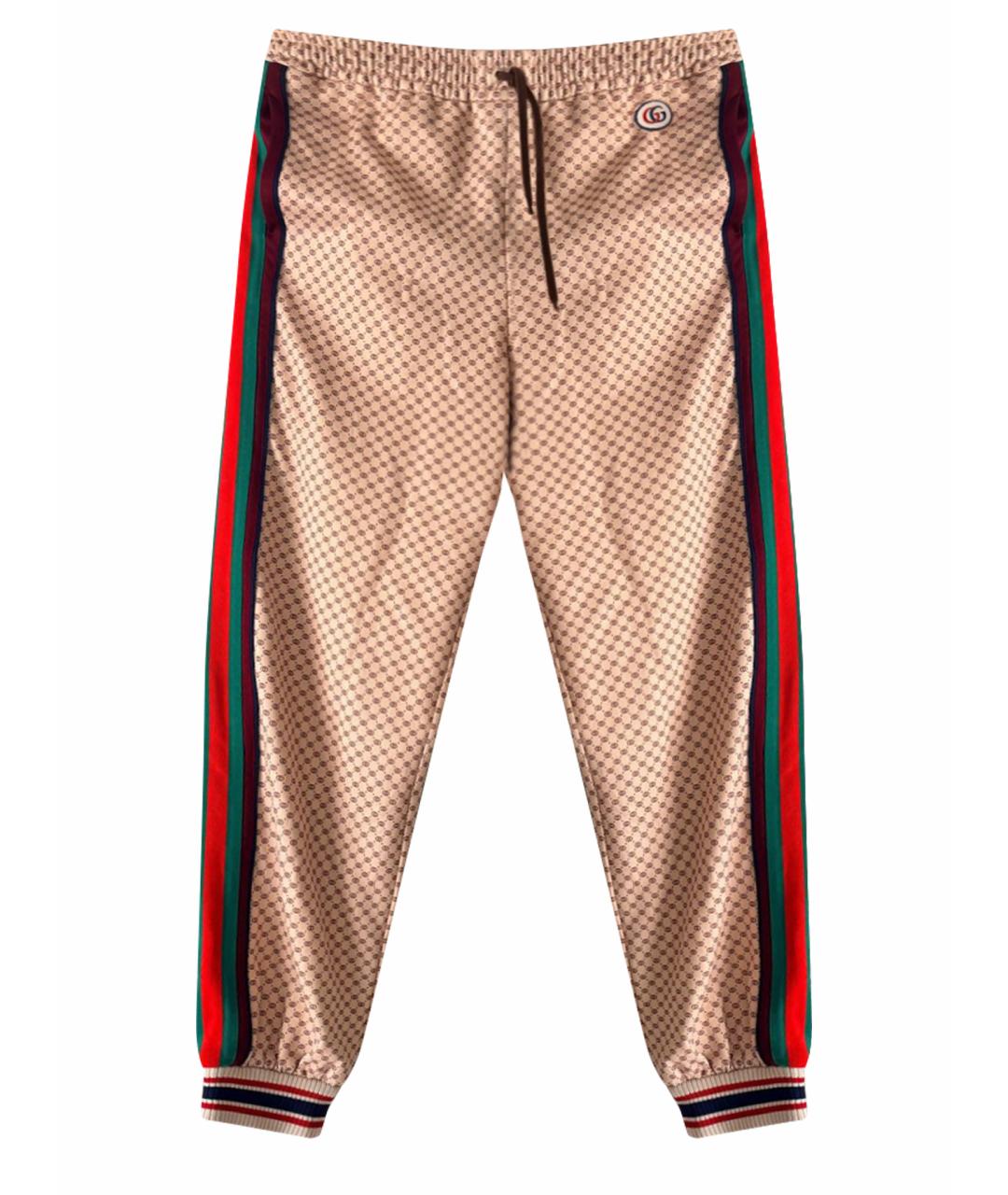 GUCCI Коричневые ацетатные брюки широкие, фото 1