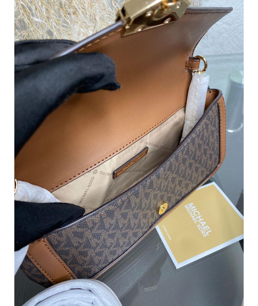 MICHAEL KORS Коричневая сумка через плечо, фото 4