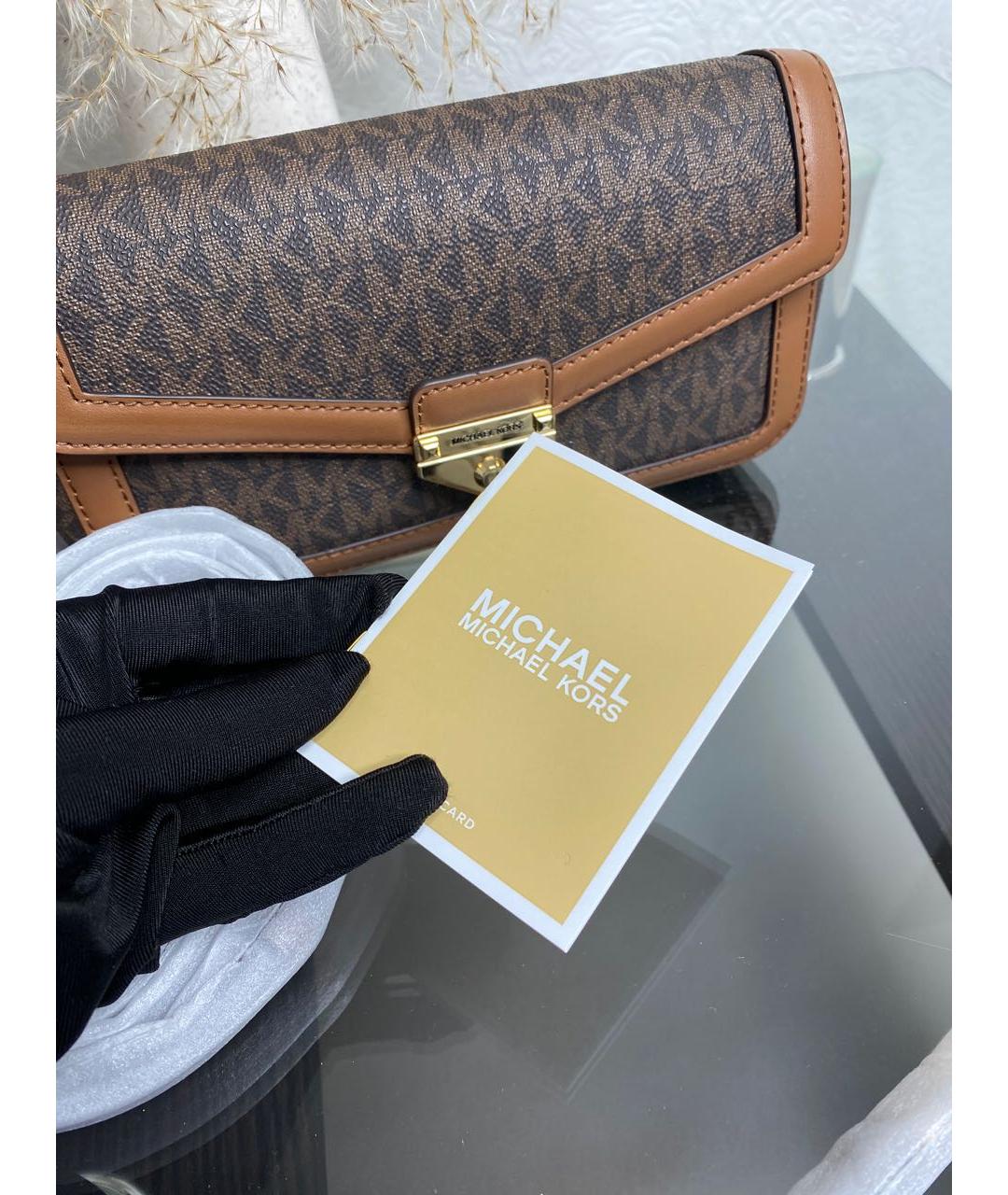 MICHAEL KORS Коричневая сумка через плечо, фото 5