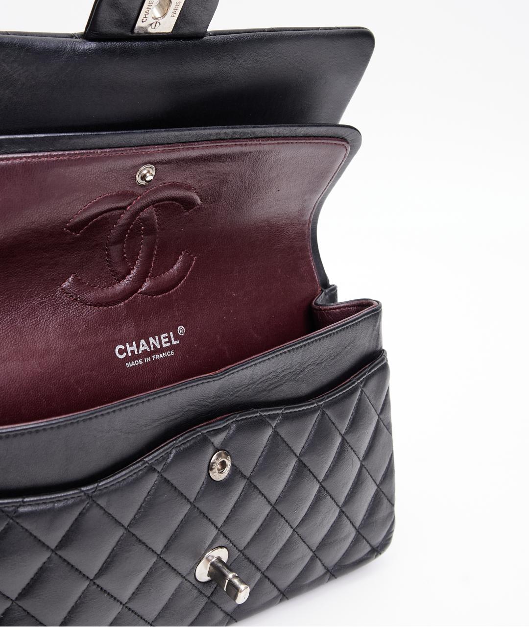 CHANEL Черная кожаная сумка через плечо, фото 4