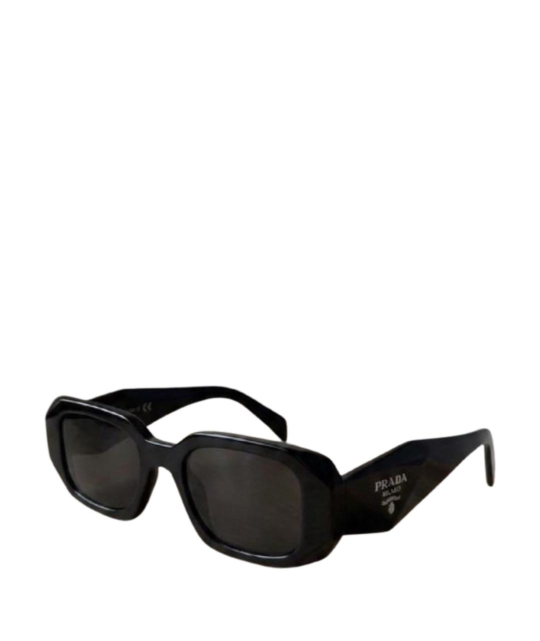 PRADA Черные пластиковые солнцезащитные очки, фото 1