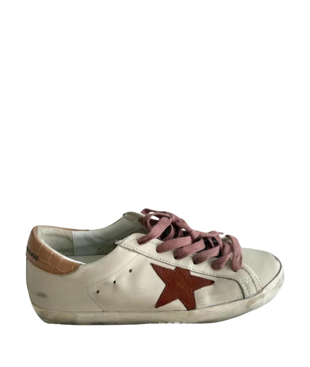 GOLDEN GOOSE DELUXE BRAND Белые кожаные кеды, фото 1