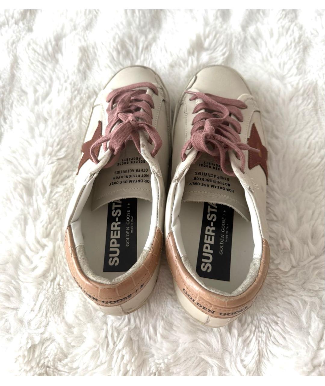 GOLDEN GOOSE DELUXE BRAND Белые кожаные кеды, фото 3