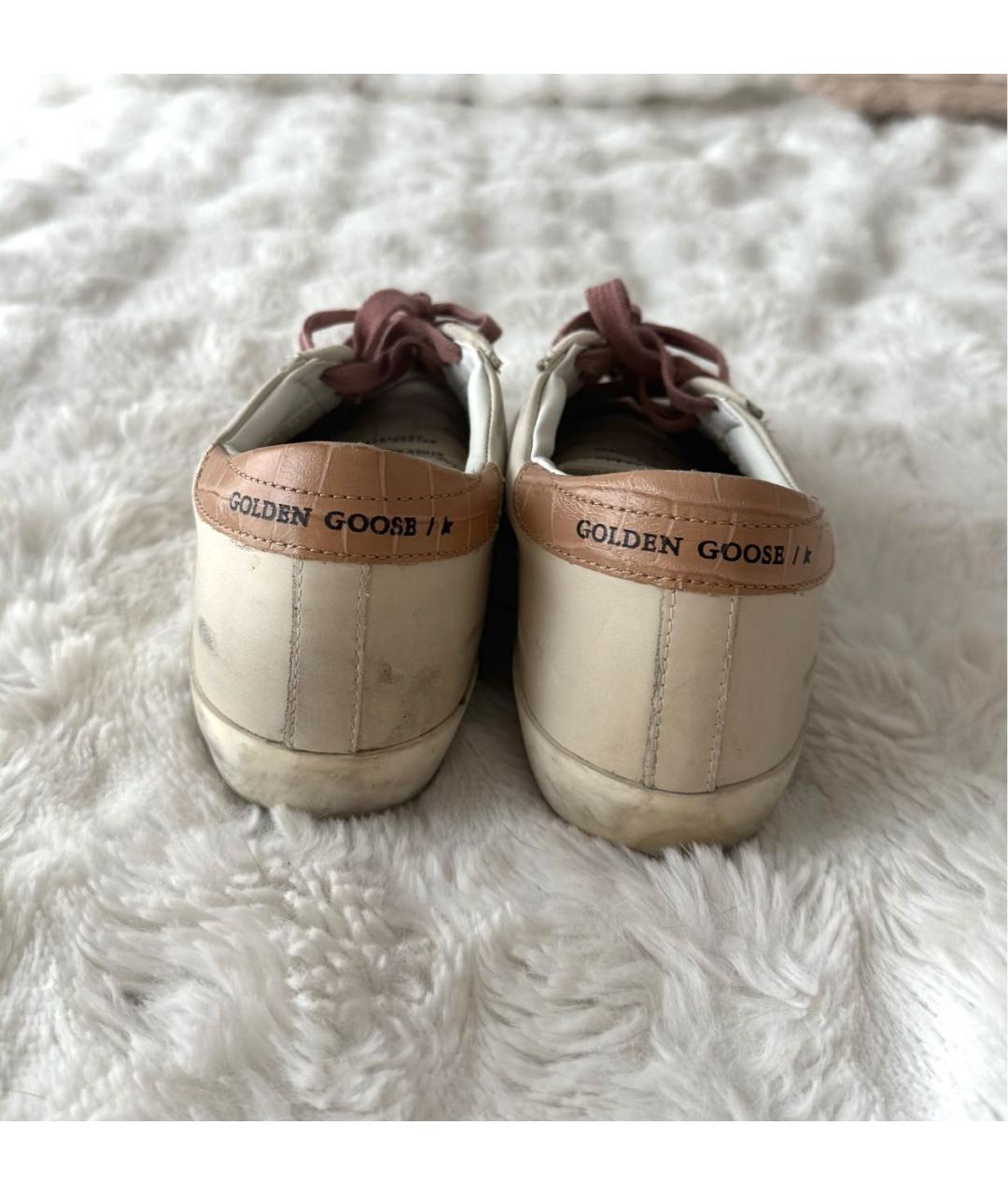 GOLDEN GOOSE DELUXE BRAND Белые кожаные кеды, фото 4