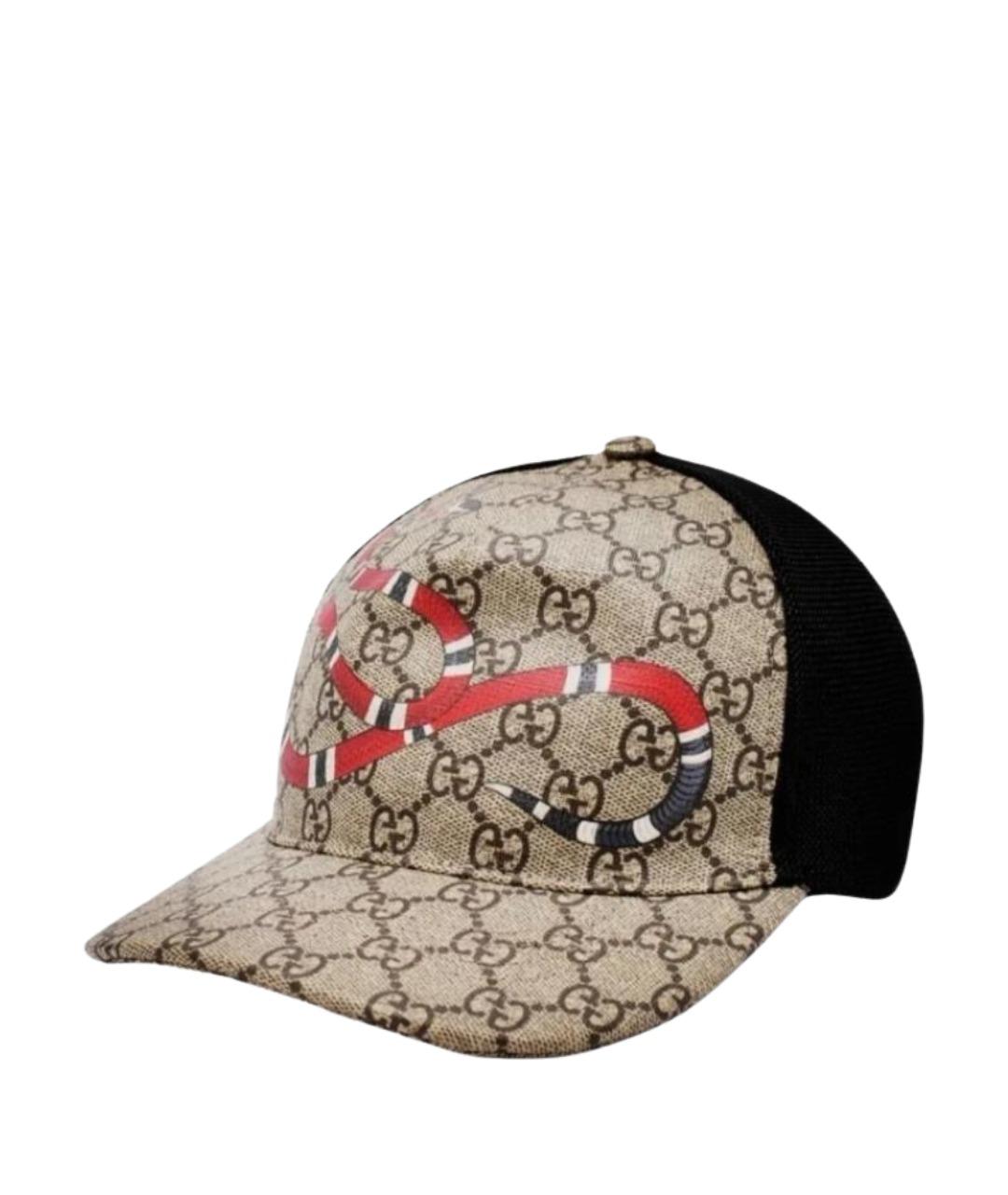 GUCCI Бежевая хлопковая кепка/бейсболка, фото 1