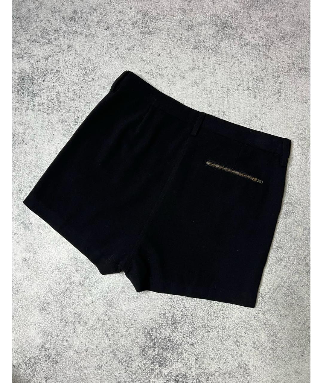 ACNE STUDIOS Черные хлопко-эластановые шорты, фото 3
