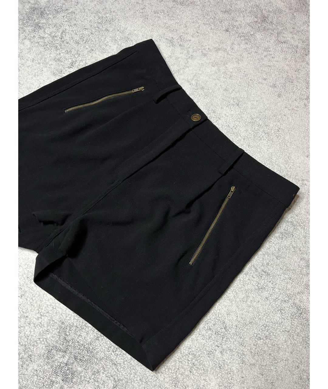 ACNE STUDIOS Черные хлопко-эластановые шорты, фото 2