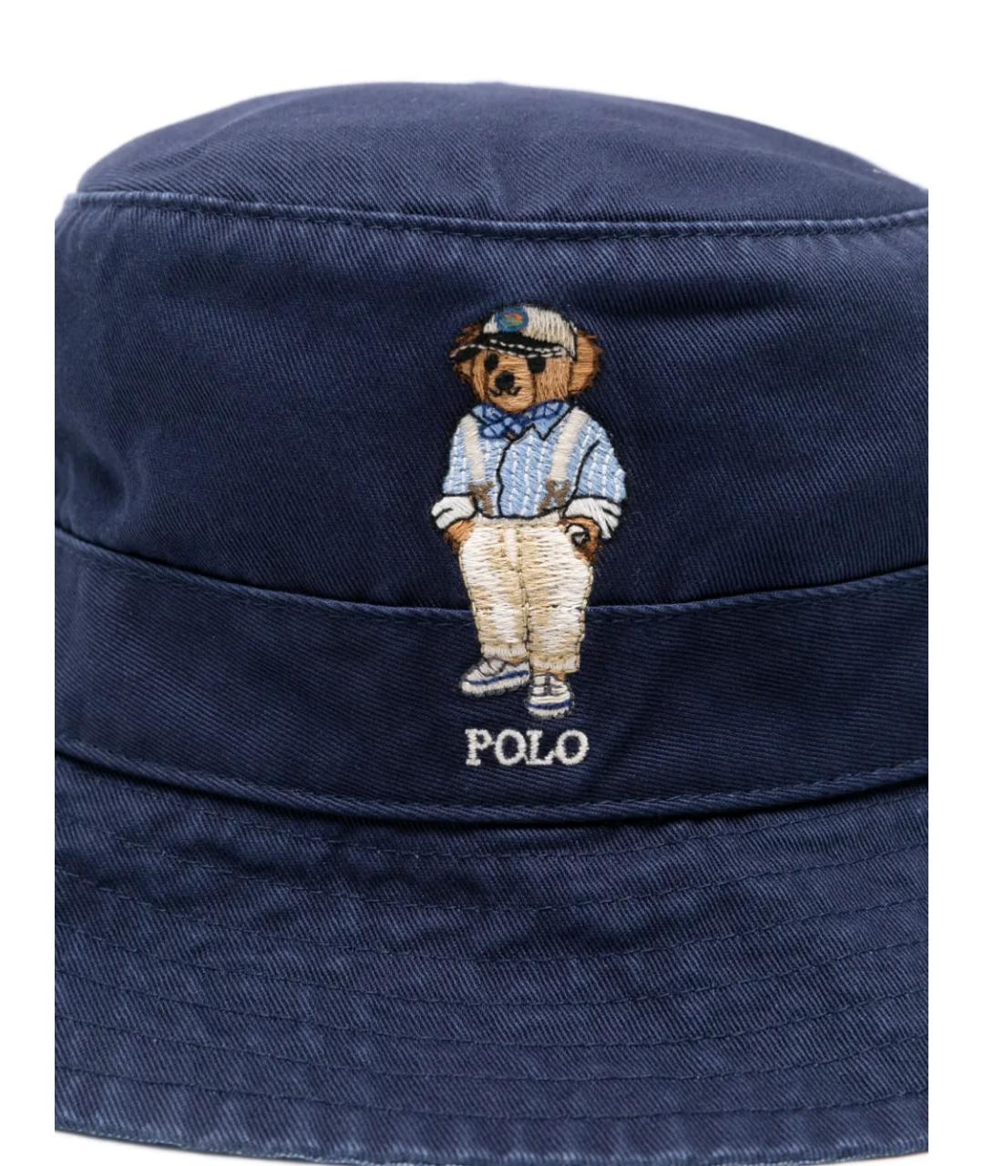 POLO RALPH LAUREN Синяя хлопковая панама, фото 2