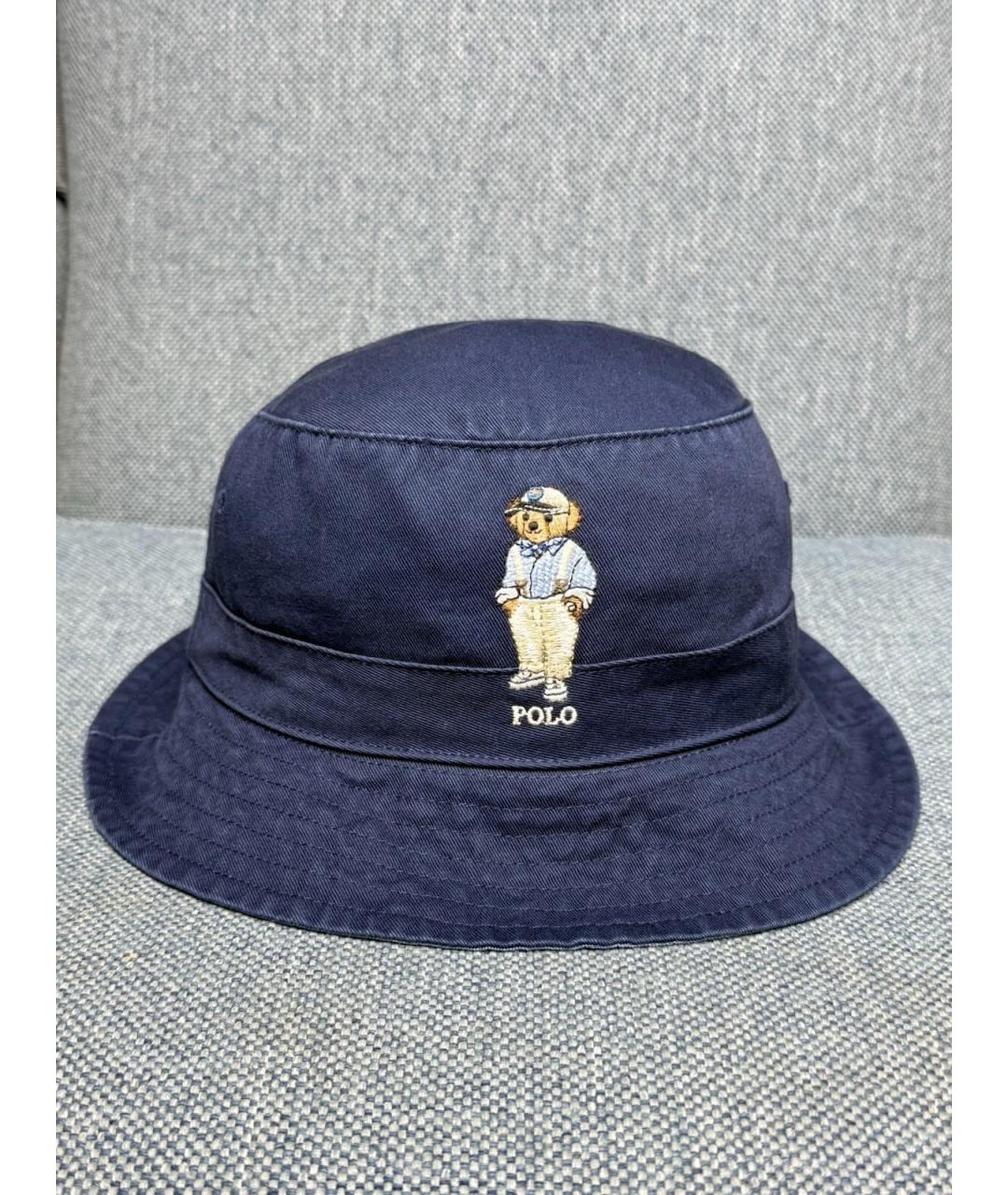 POLO RALPH LAUREN Синяя хлопковая панама, фото 3