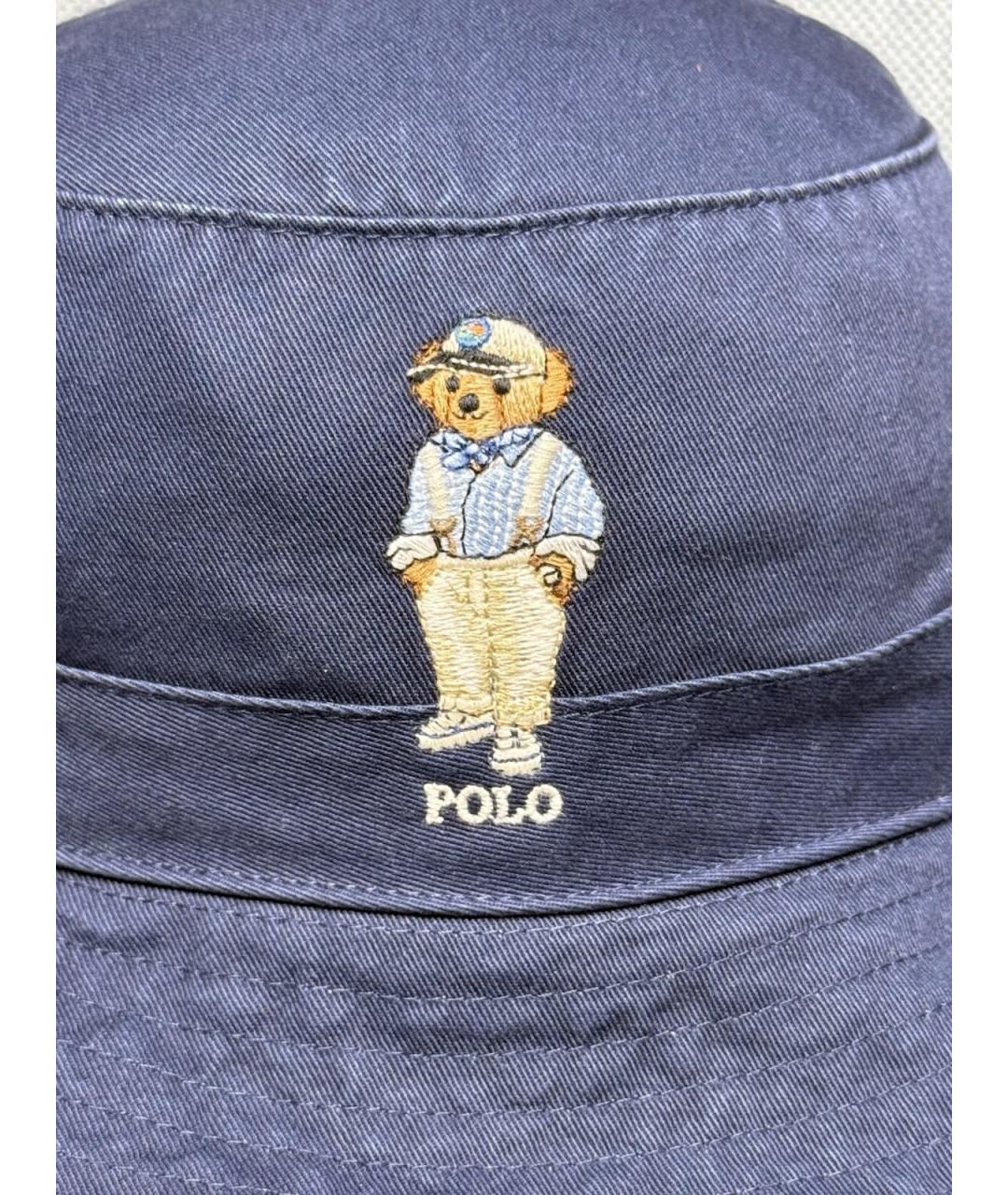 POLO RALPH LAUREN Синяя хлопковая панама, фото 4