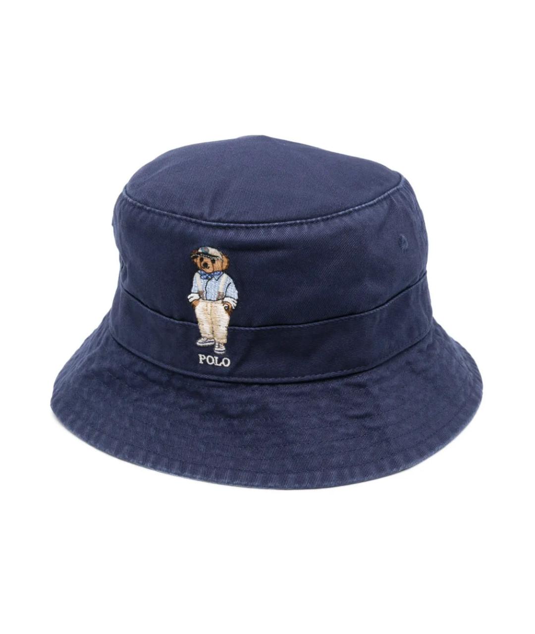 POLO RALPH LAUREN Синяя хлопковая панама, фото 9