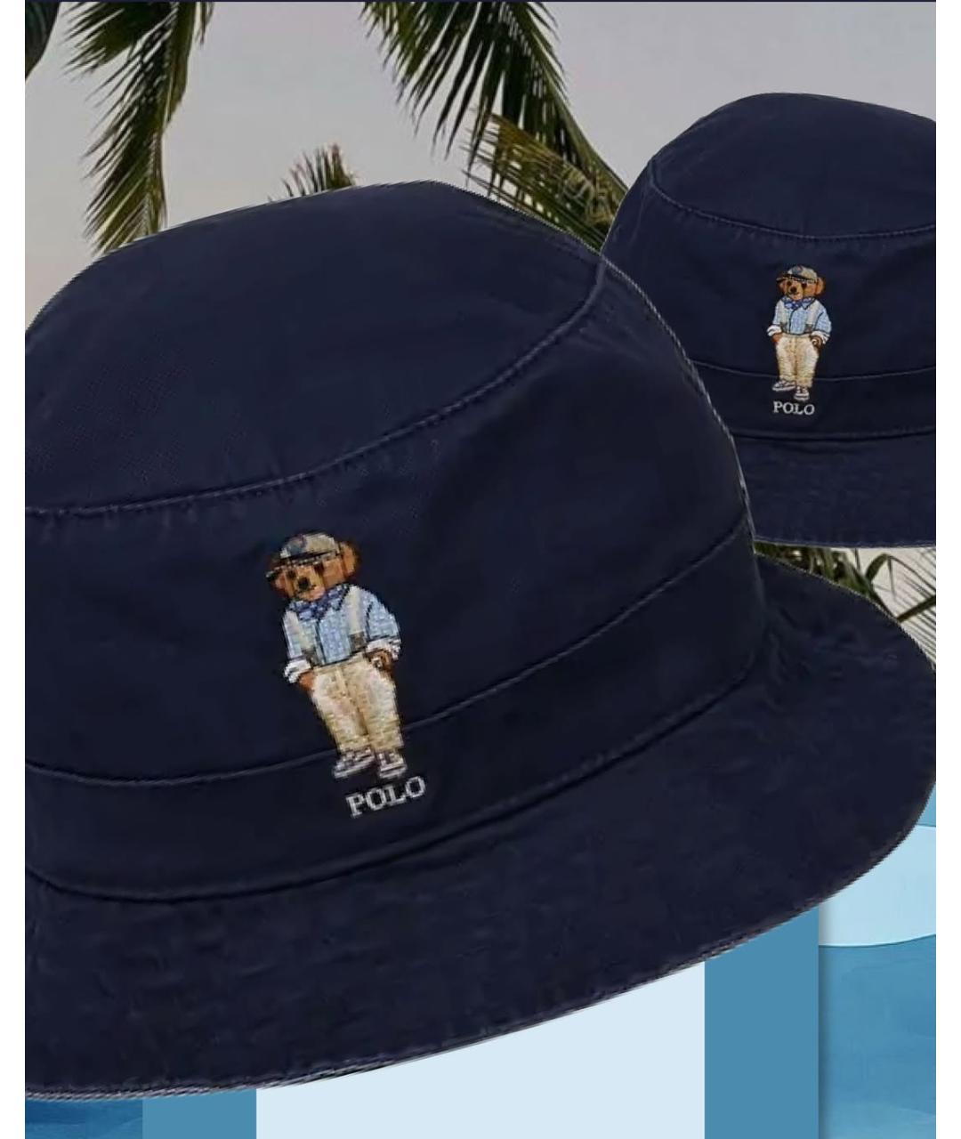 POLO RALPH LAUREN Синяя хлопковая панама, фото 7