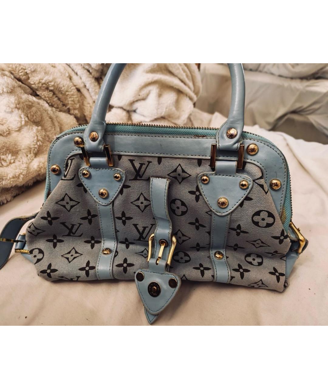 LOUIS VUITTON Бирюзовая сумка с короткими ручками, фото 3