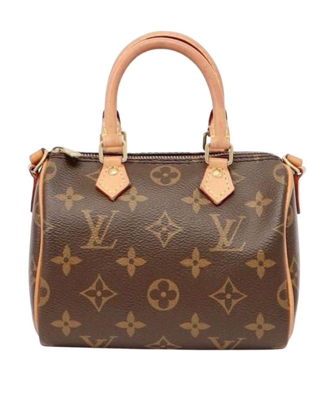 LOUIS VUITTON Коричневая кожаная сумка с короткими ручками, фото 1