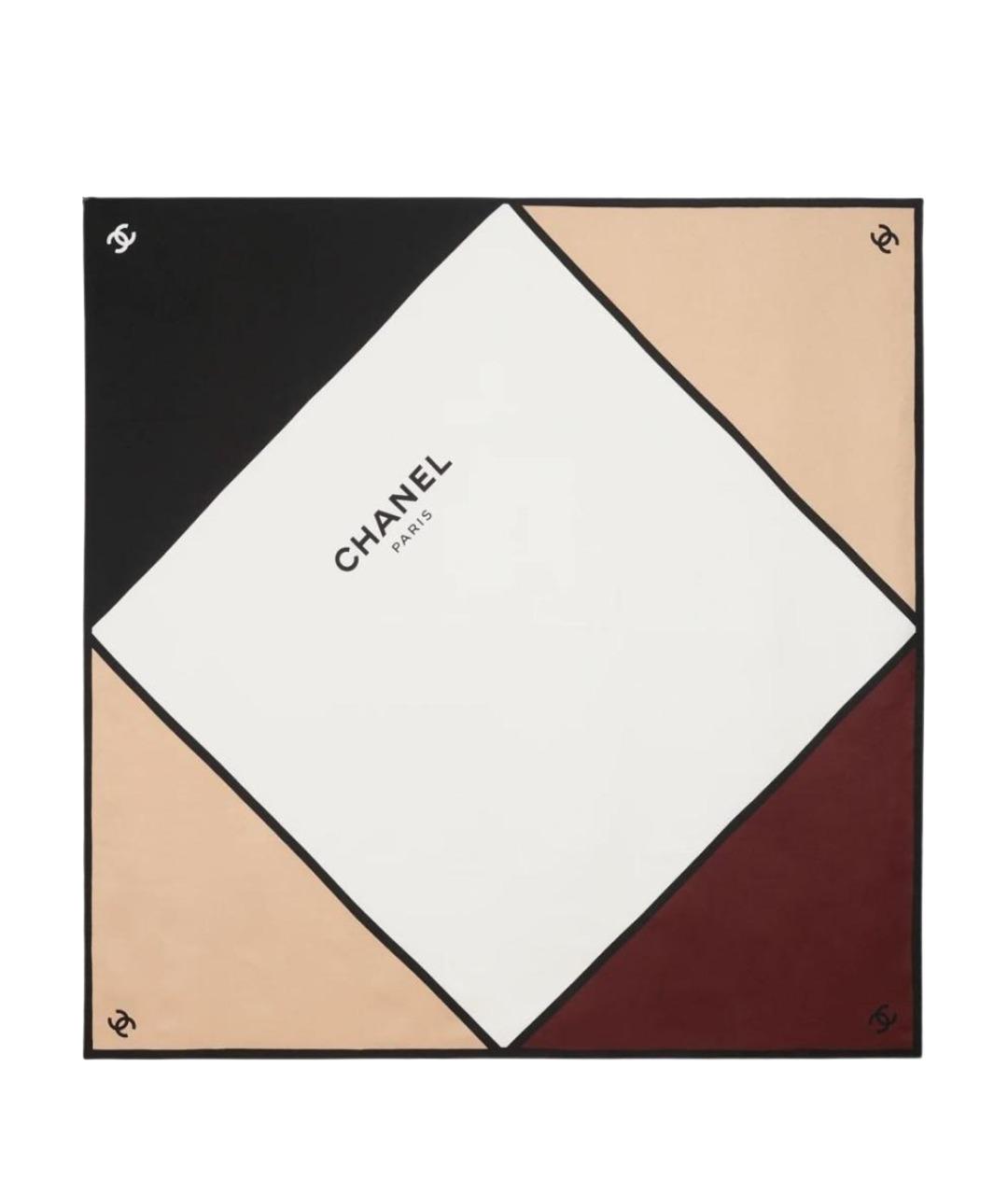 CHANEL Мульти шелковый платок, фото 1