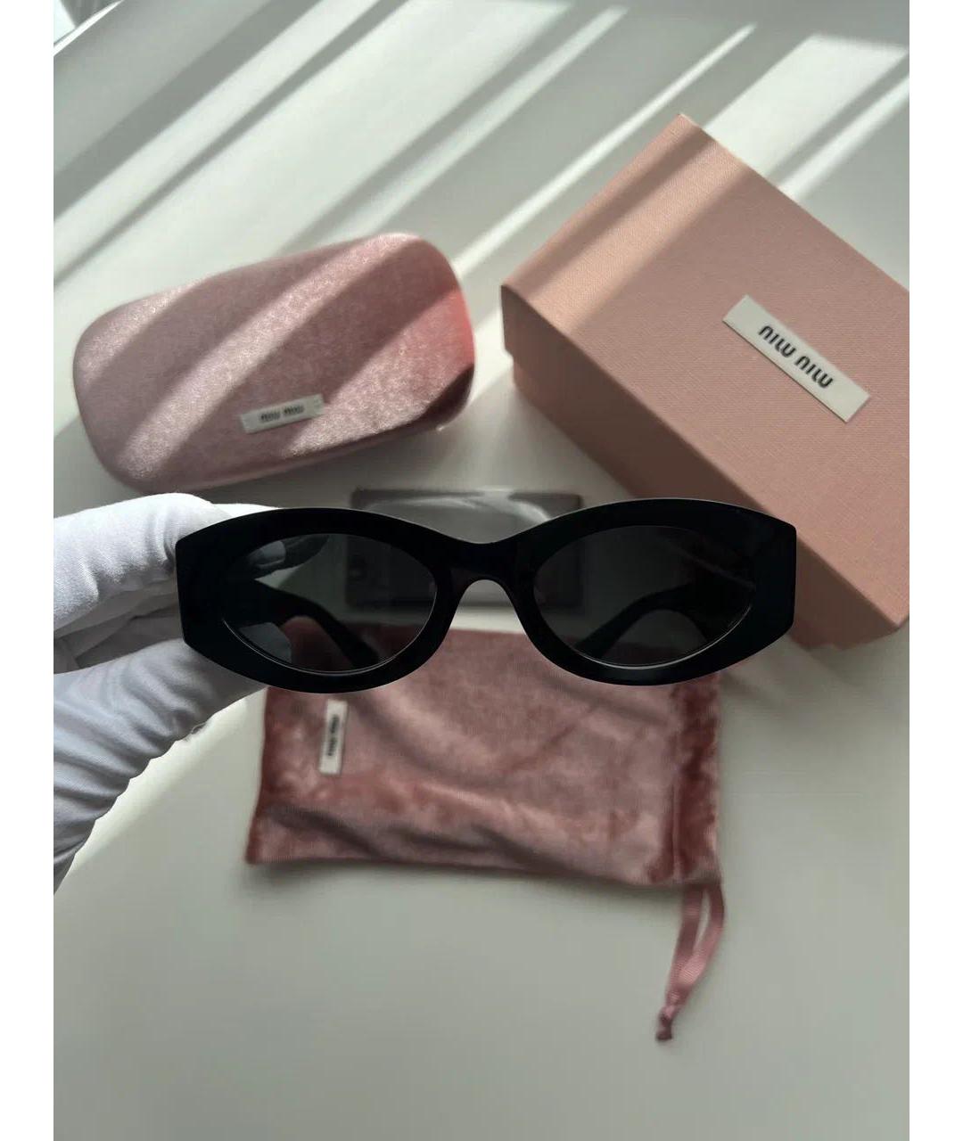 MIU MIU Черные солнцезащитные очки, фото 7