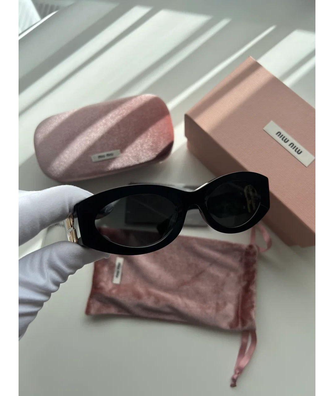MIU MIU Черные солнцезащитные очки, фото 6