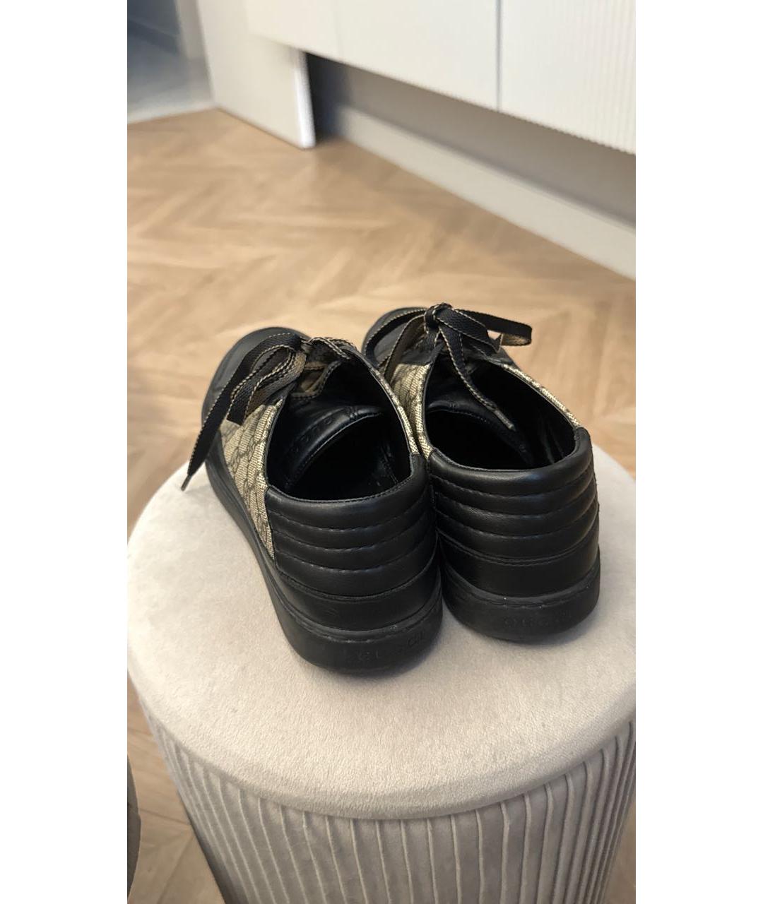 GUCCI Бежевые низкие кроссовки / кеды, фото 4
