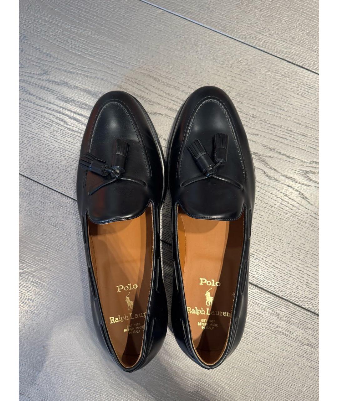 POLO RALPH LAUREN Черные кожаные лоферы, фото 3
