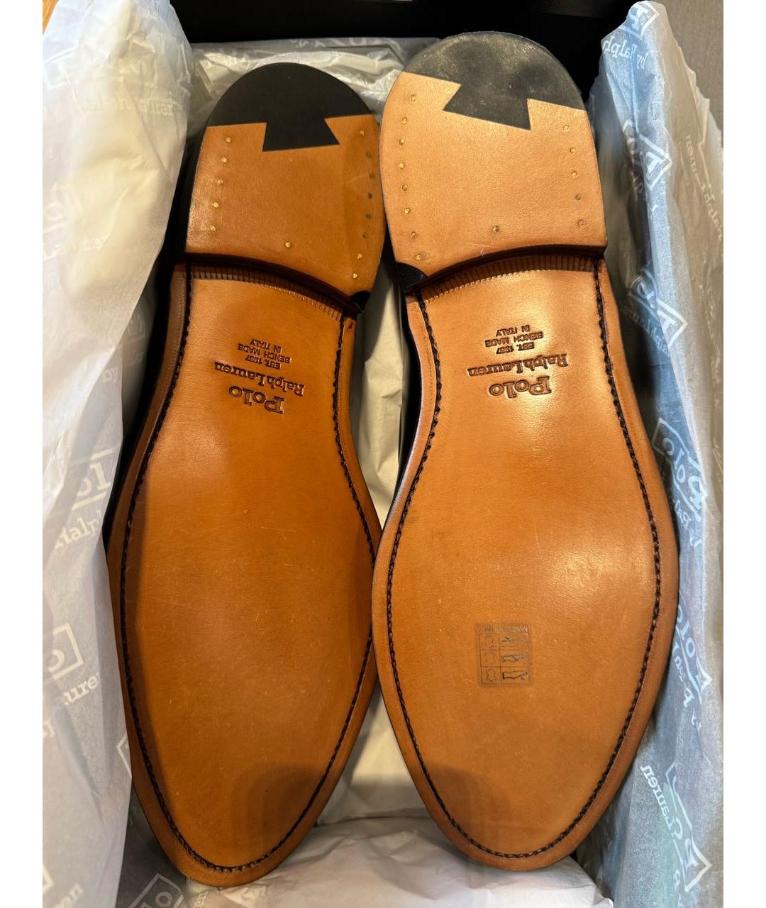 POLO RALPH LAUREN Черные кожаные лоферы, фото 4