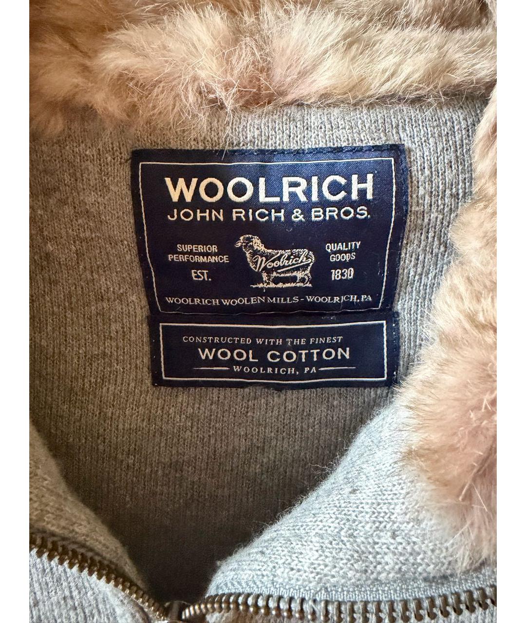 WOOLRICH Серый шерстяной кардиган, фото 3