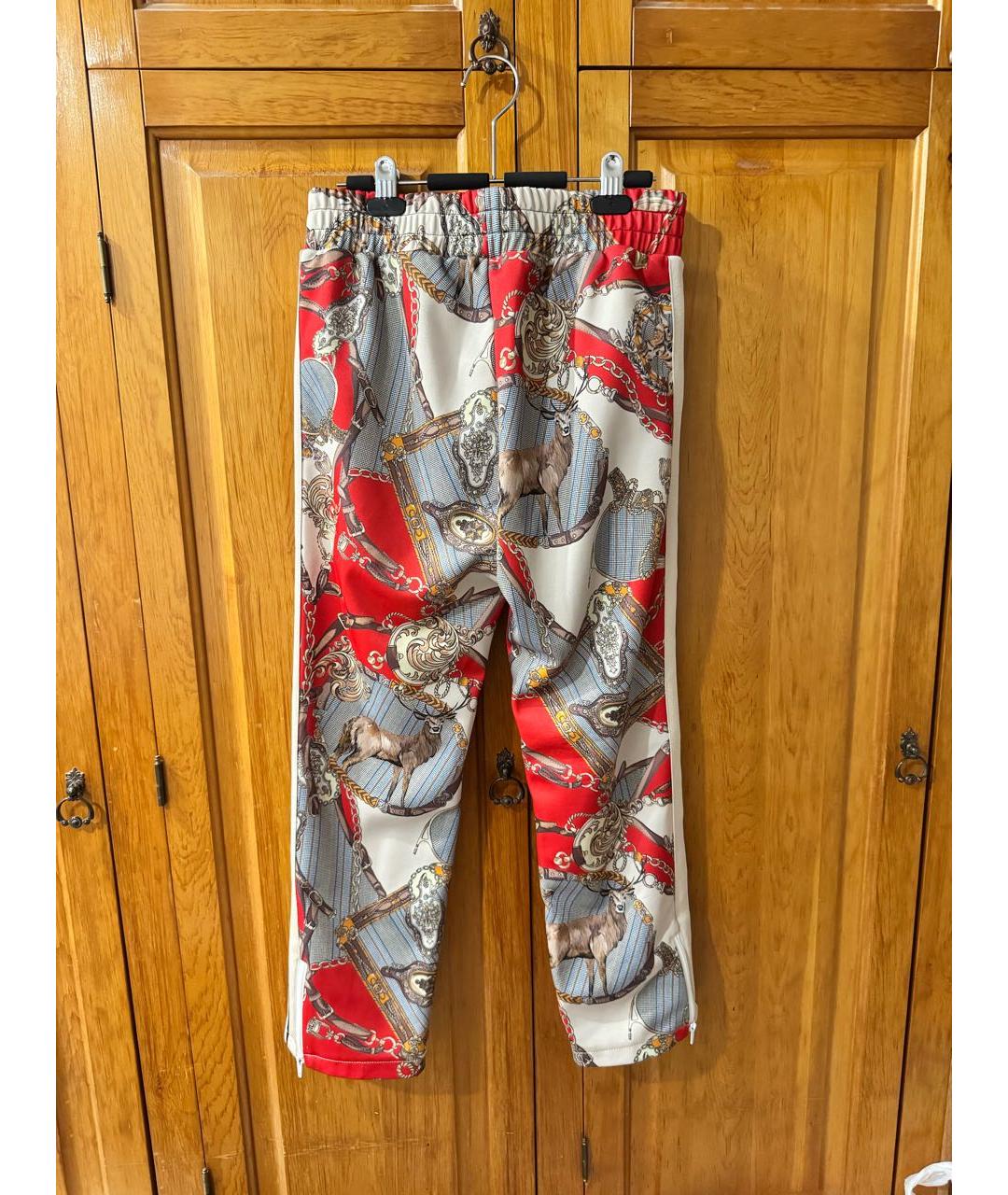 PALM ANGELS Красные полиэстеровые повседневные брюки, фото 3