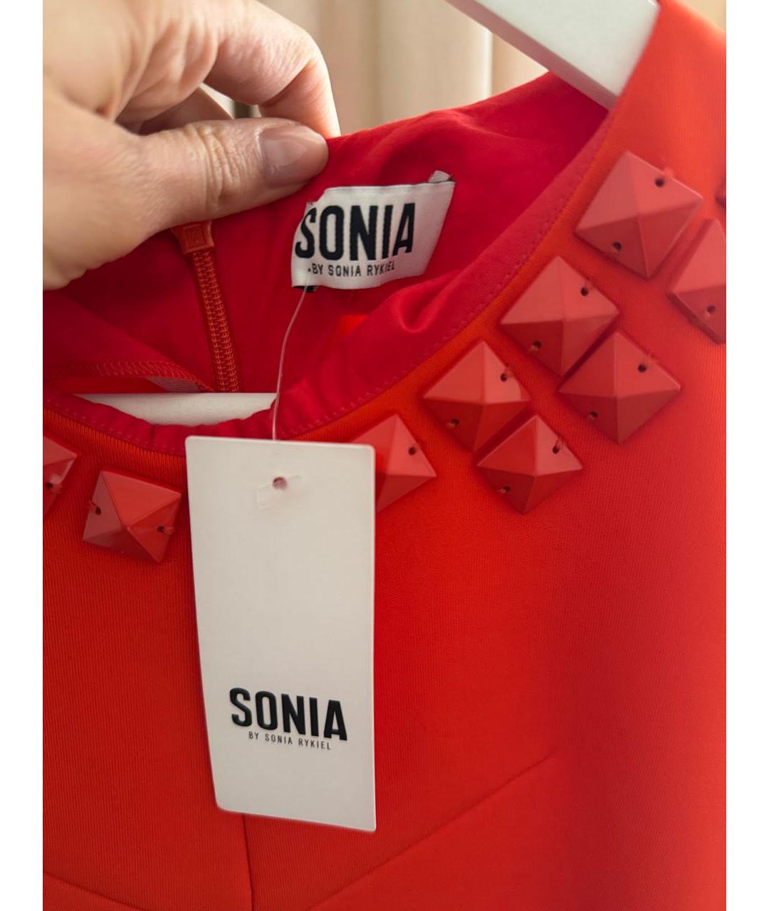 SONIA RYKIEL Красное коктейльное платье, фото 3