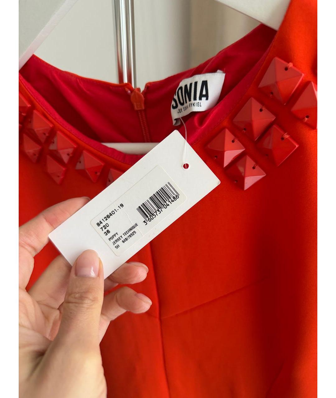 SONIA RYKIEL Красное коктейльное платье, фото 8