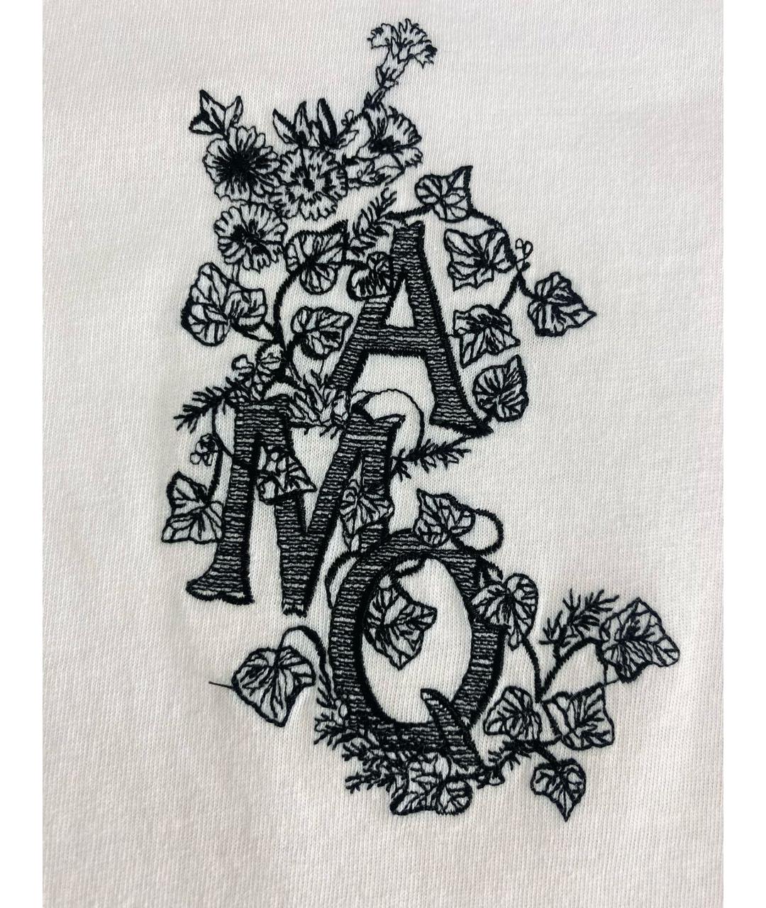 ALEXANDER MCQUEEN Белая хлопковая футболка, фото 4
