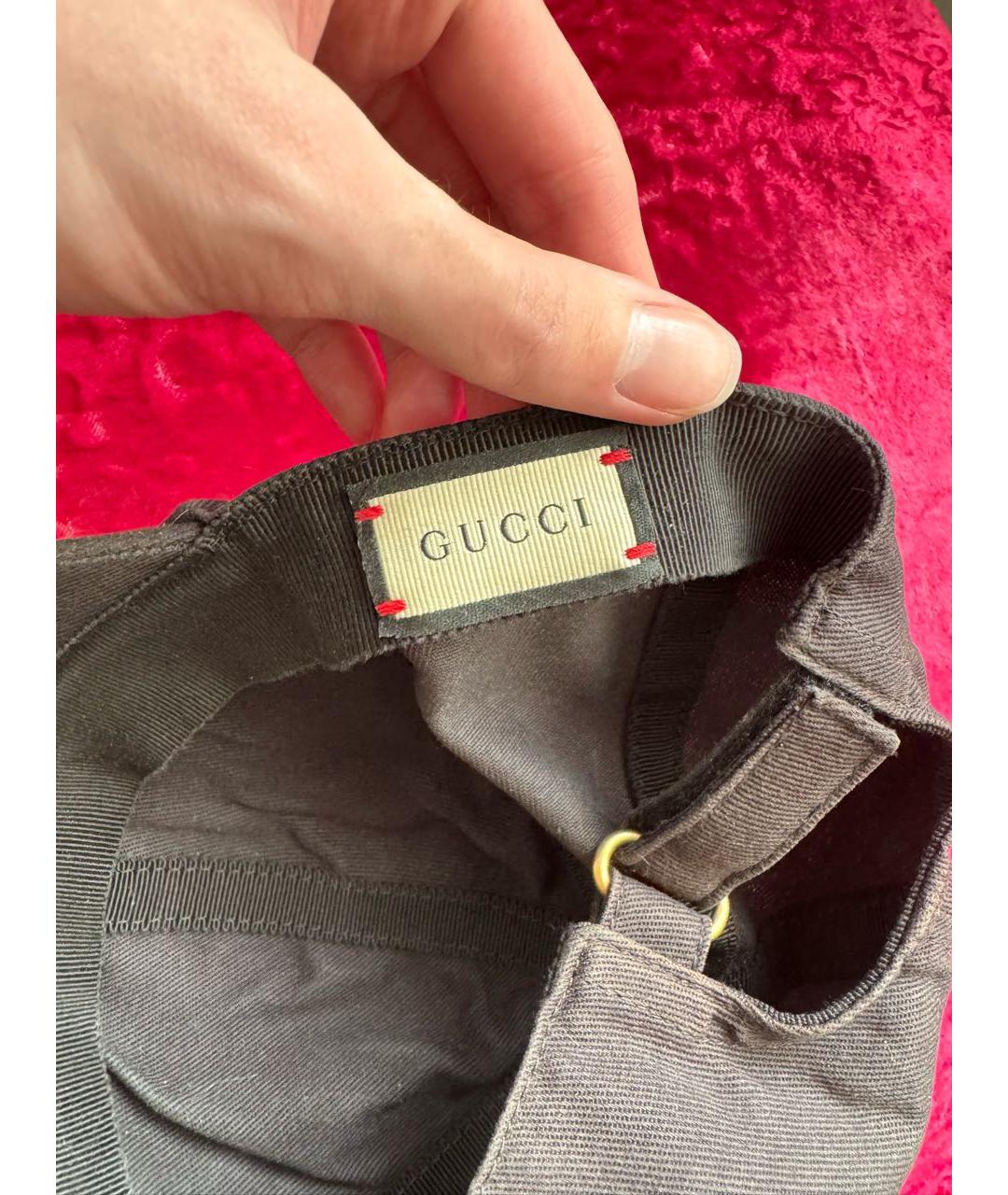 GUCCI Черная хлопковая кепка/бейсболка, фото 3